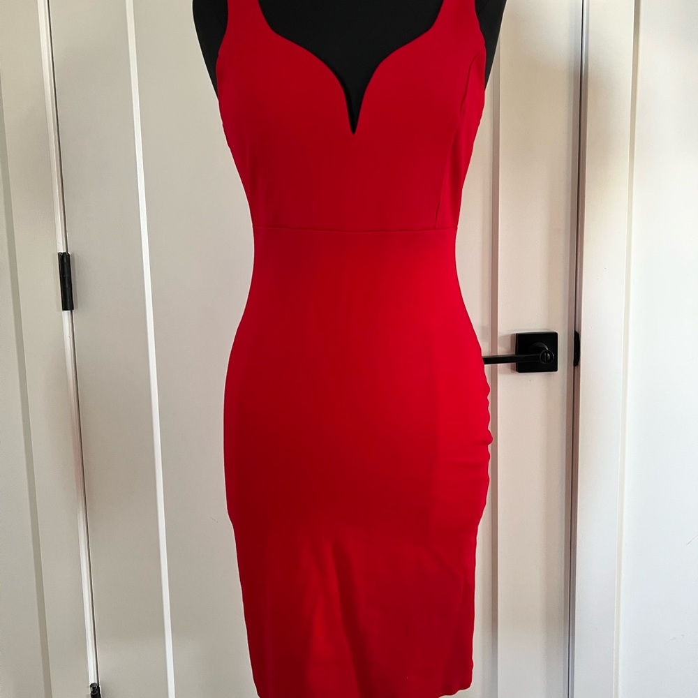 Red body on dress